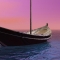 Sunset pastel boat ride