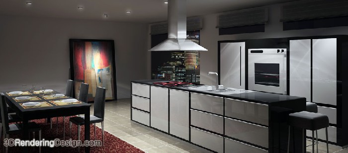 3D Interiors, Design Kitchen - 