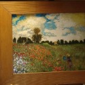 Claude Monet, "Poppies at Argenteuil",  glass mosa by Aleksandra Gurne
