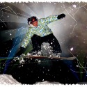 Snowboarding grab by Matthew Cook