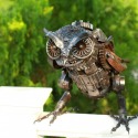 Metal owl sculpture - metal artwork by Mari9art 