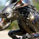 The rocket dog - metal sculpture - metal artwork by Mari9art 