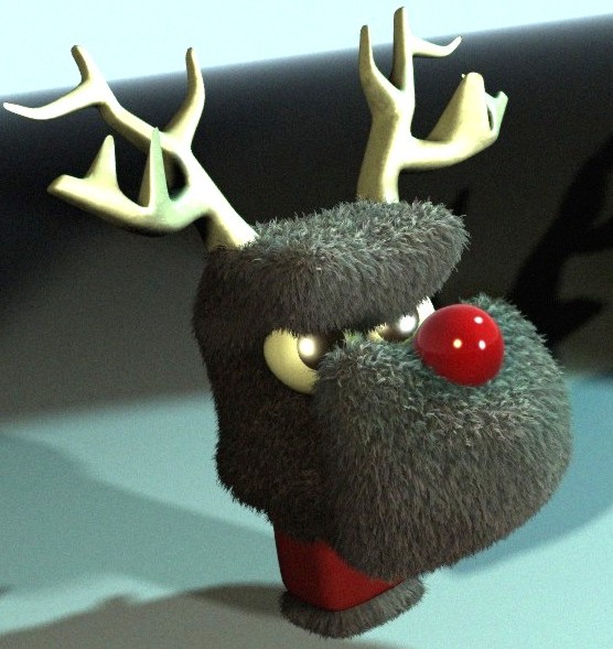 3d Deer With Fur - 