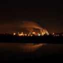 Factory by night by Luke Henry Todd