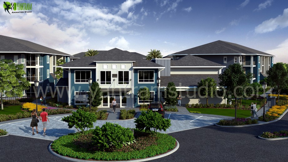 Club House Exterior Design View - 
