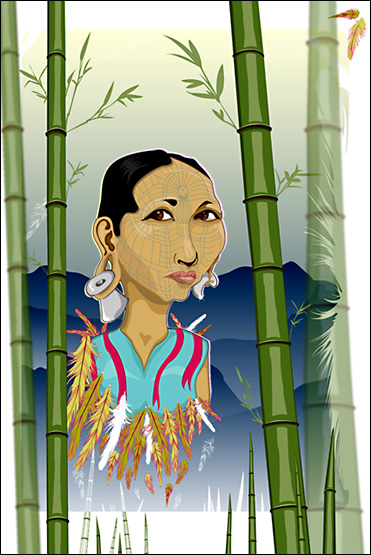 Chin Bok - Digital Drawing About Burma - 