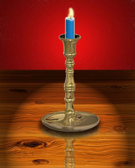 Still Life; Candle On Table - 