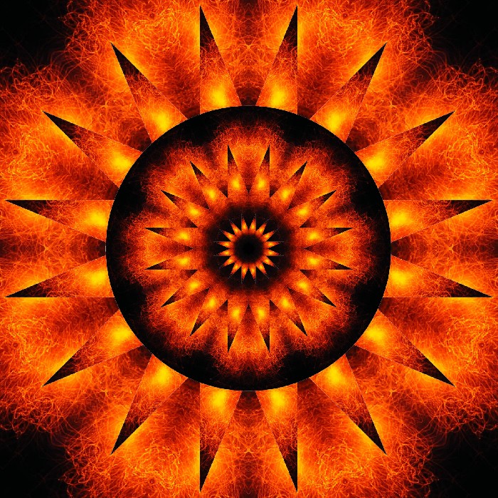 Orange Mandala - 