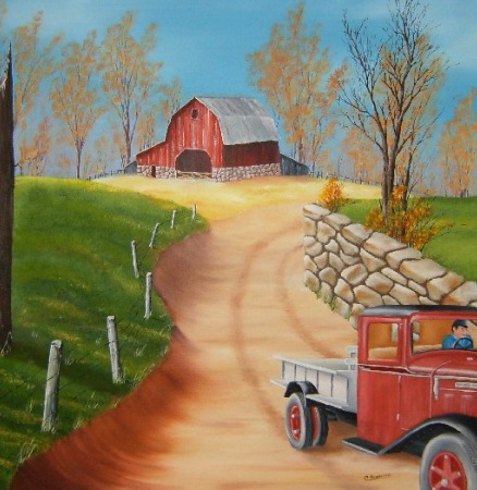 leaving the farm by Claude Prud`homme