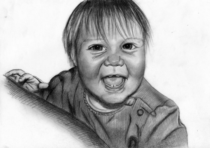 Commissioned Pencil Portrait Of Amelia - 