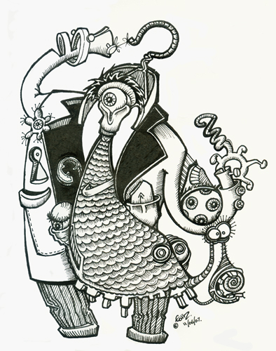 Abstract Pen And Ink Drawing - 
