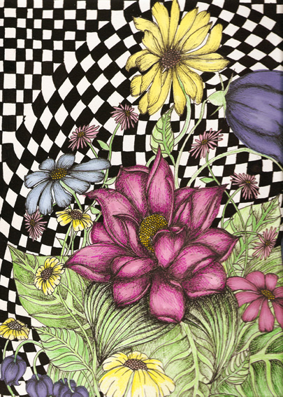 Checkers And Flowers - 