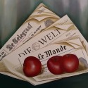 newspapers with apples by Olga Formisano