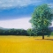 Green Tree on Yellow Field