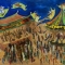 Flying Carpets 20" x 40" watercolor