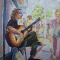 Giles busking