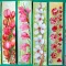 Marcadores de livros com flores