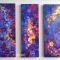The Road Set of 3 Abstract paintings