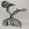Brave New World sculpture in stainless steel