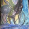 Mermaid swimming up a waterfall