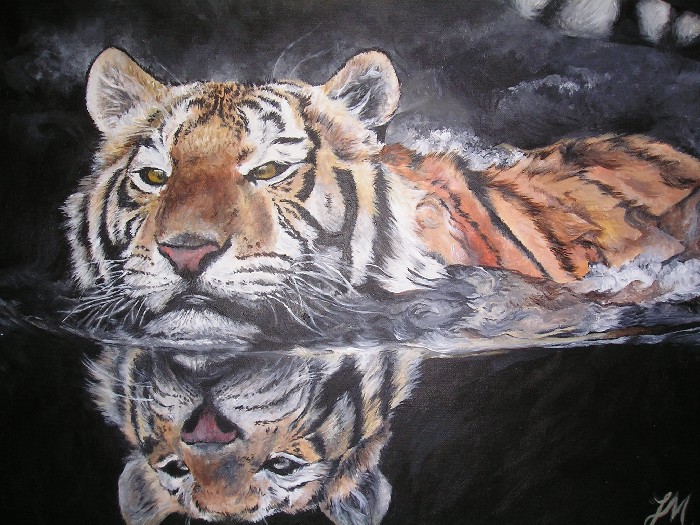 Swimming Tiger - 