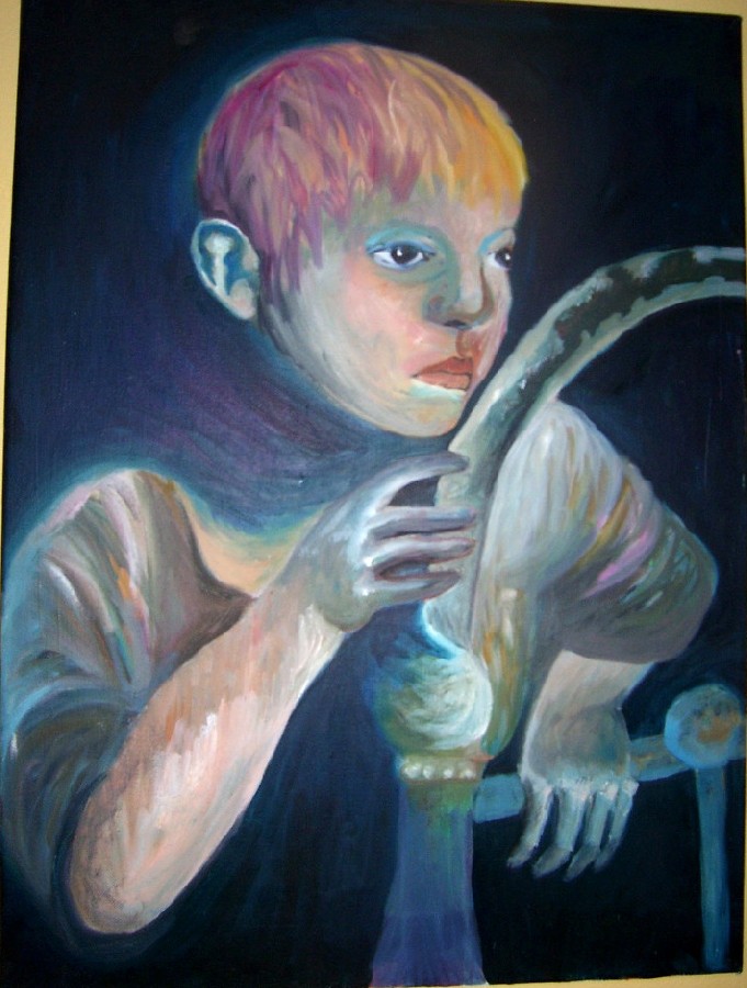 Boy At The Bed Side - 