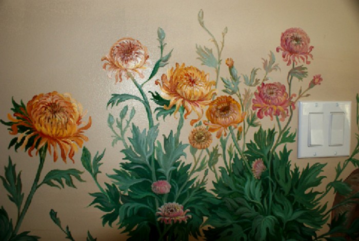 Chrysanthemums. Asia Mural. - 
