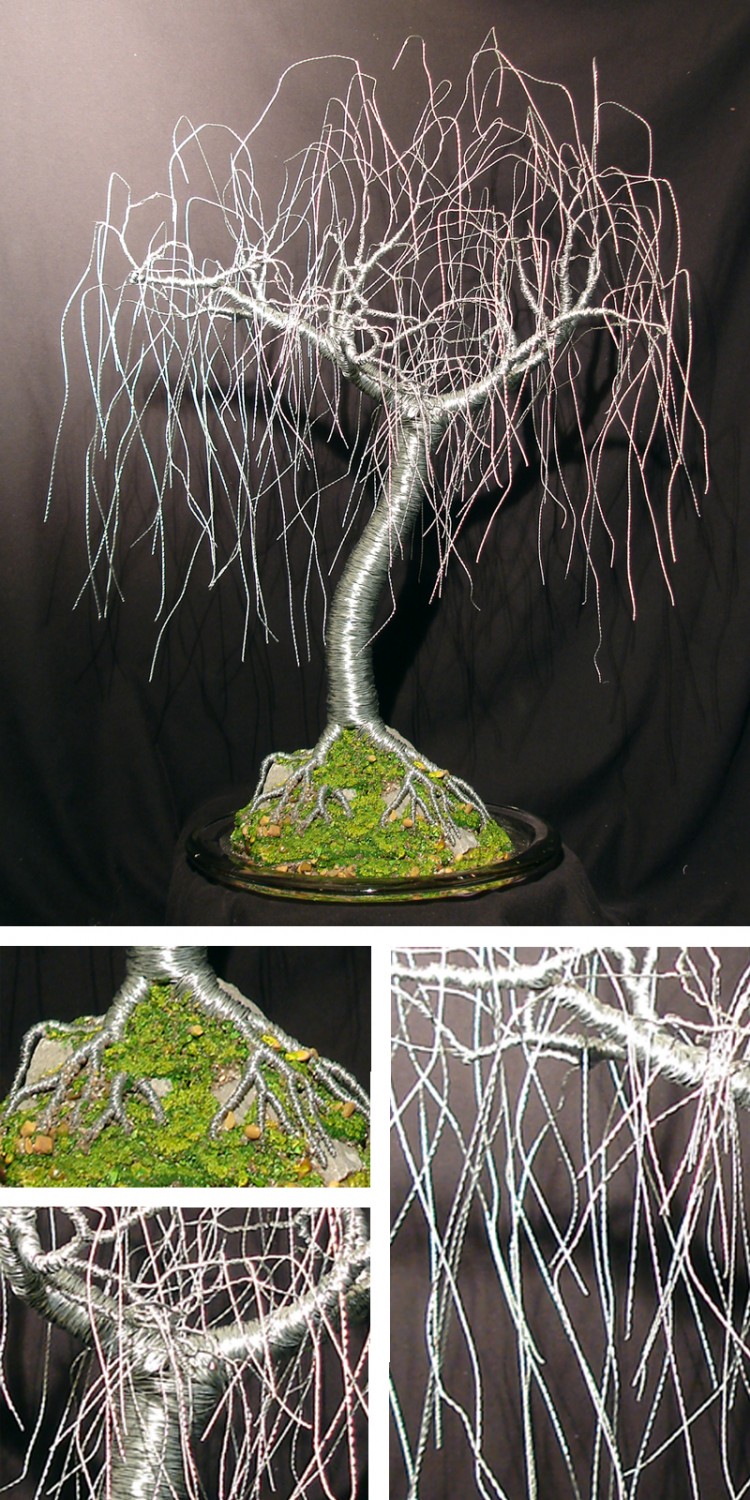 GENTLE WILLOW  - Wire Tree Sculpture - 