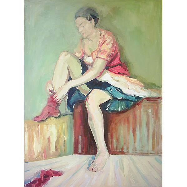 A Girl With A Stocking - 