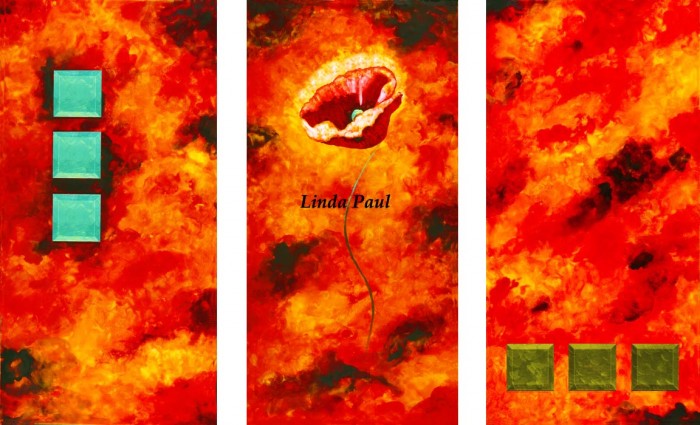 Life Series - Comtemporary Set Of 3 Paintings - 