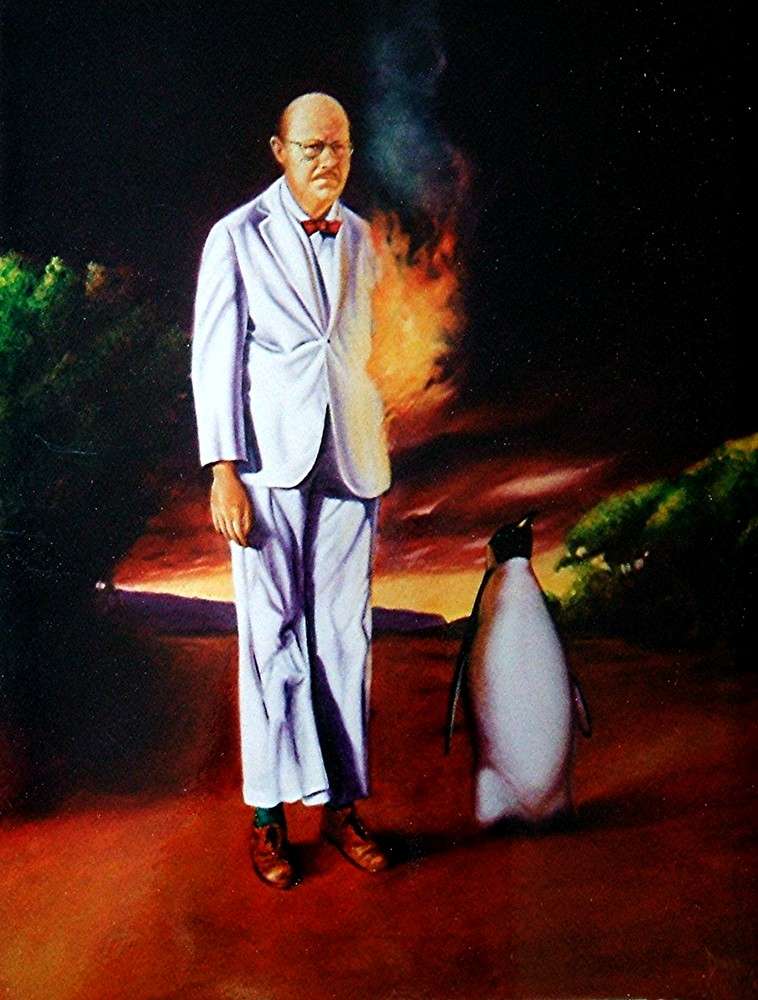 Burning Man With Penguin - 