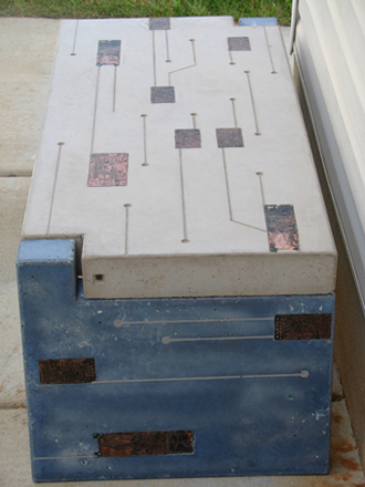 Concrete Circuit Board Bench - 