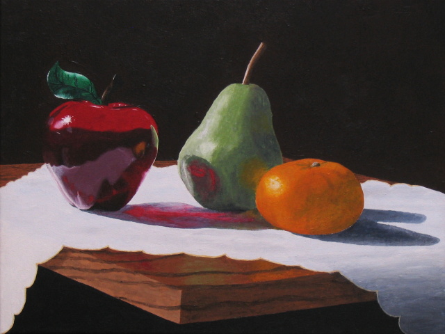 Glass Apple And Fruit - 