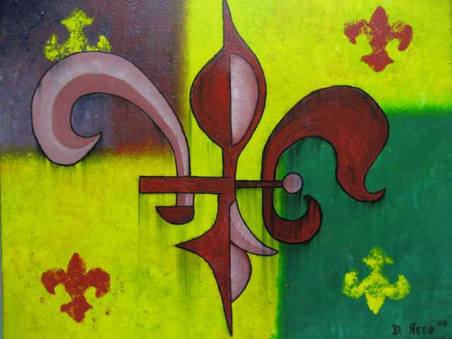 Red Fleur-de-lis - 