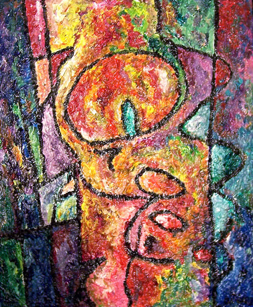 Golden Auraed Abstract Spirits Rising - 