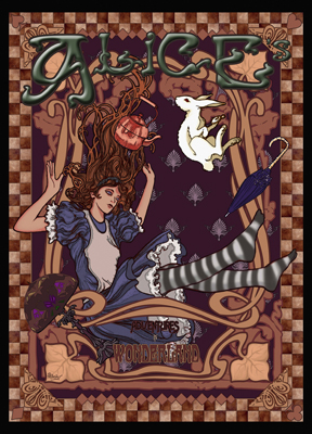 Alice In Wonderland Art Nouveau Style By Alex Prib - 