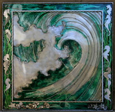 Green Wave With Border - 
