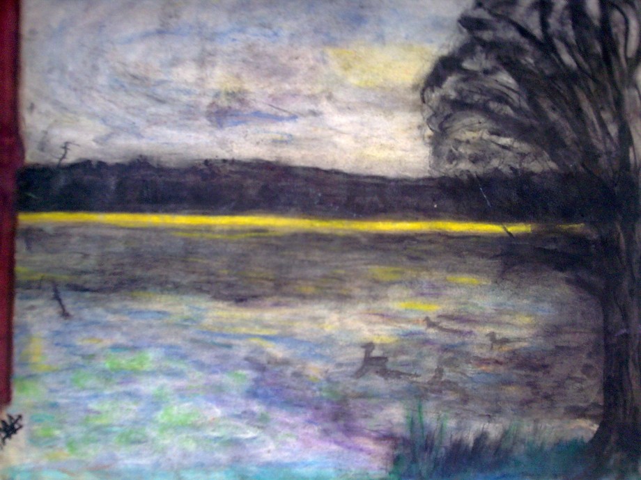 Old Bury Hill Lake At Dusk - 