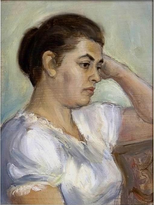 Woman In White Blouse - 