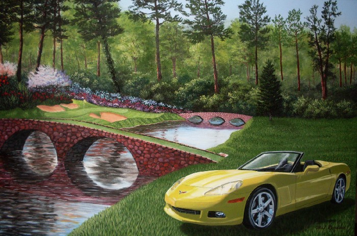 Corvette By 12th Hole Of  Agusta - 