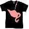 Flamingo on Black Shirt