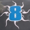 "8" Vinyl Sticker