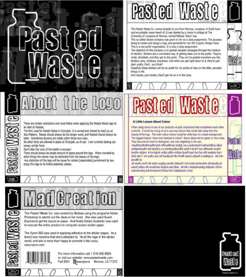 Pasted Waste Logo Brochure - 
