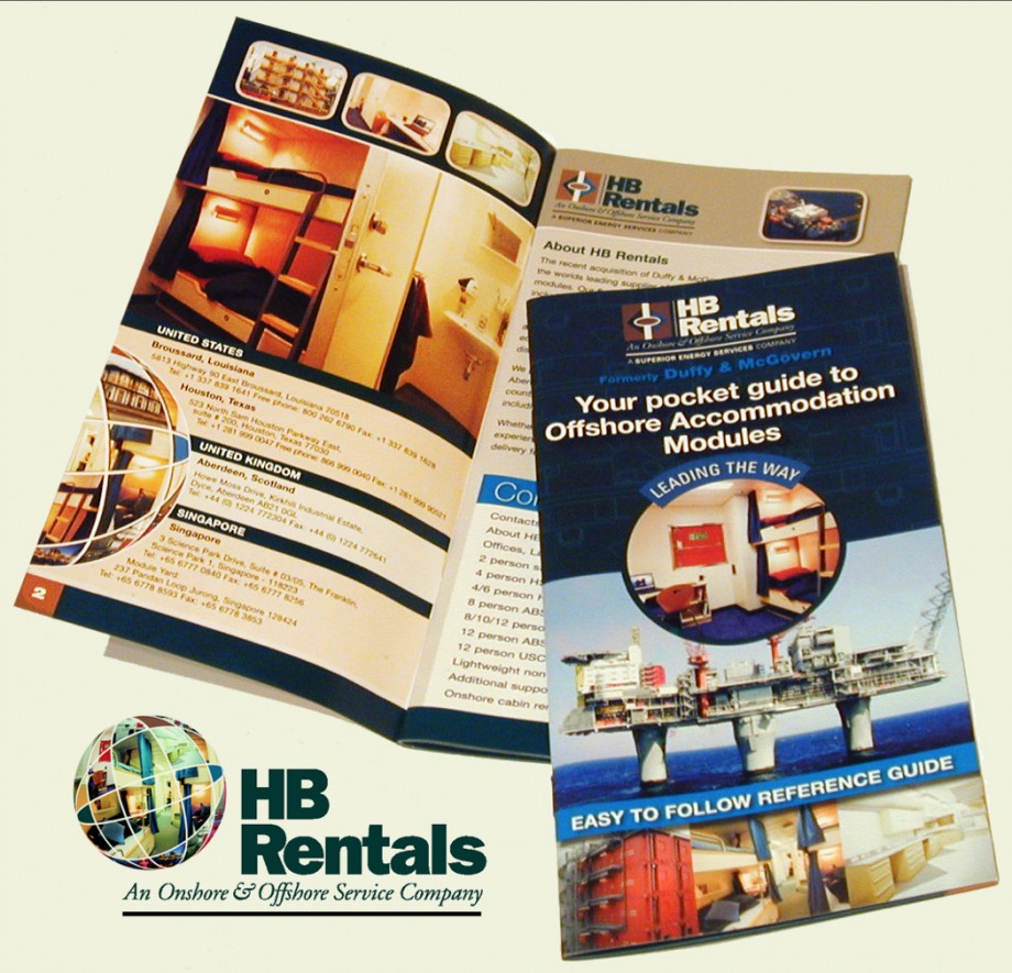 HB Rentals Pocket Brochure Design - 