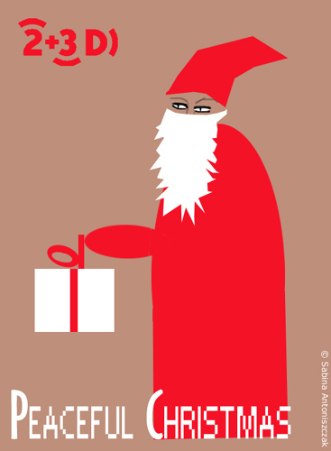 Christmas Card Designed For 2+3D Magazine - 