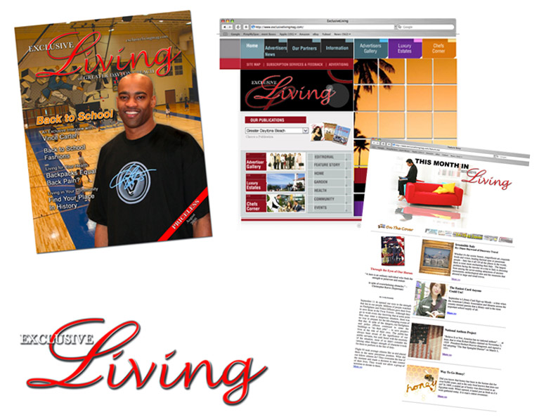 Exclusive Living - Logo, Cover Design & Web Design - 