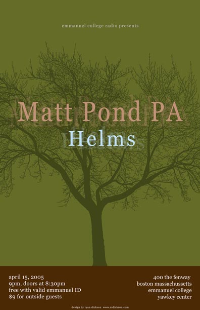Matt Pond PA Concert Flyer - 
