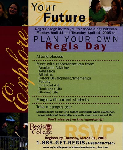 Regis College - Regis Day Mailer - 