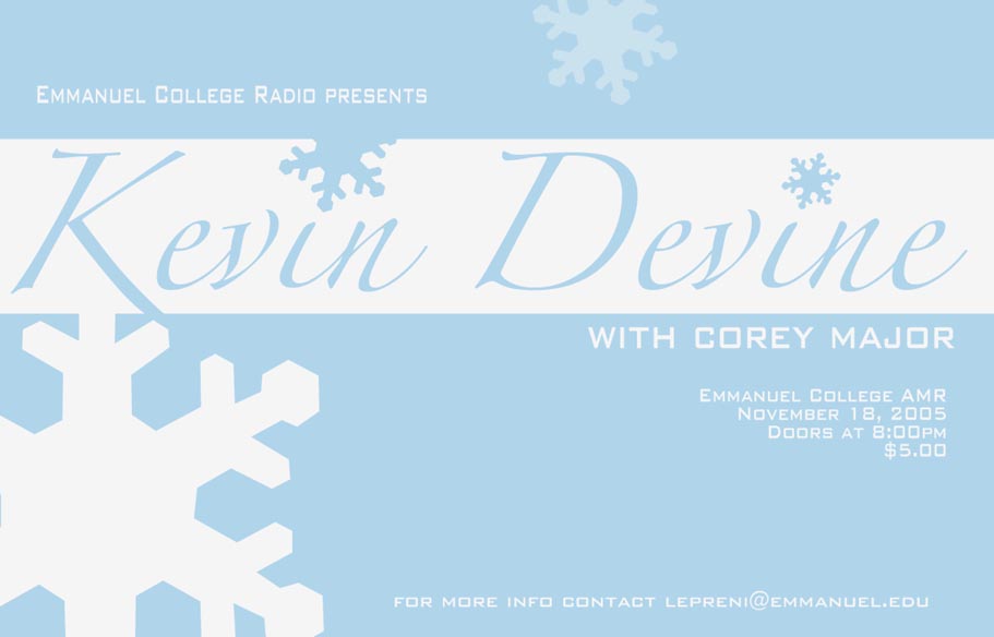 Kevin Devine Flyer - 