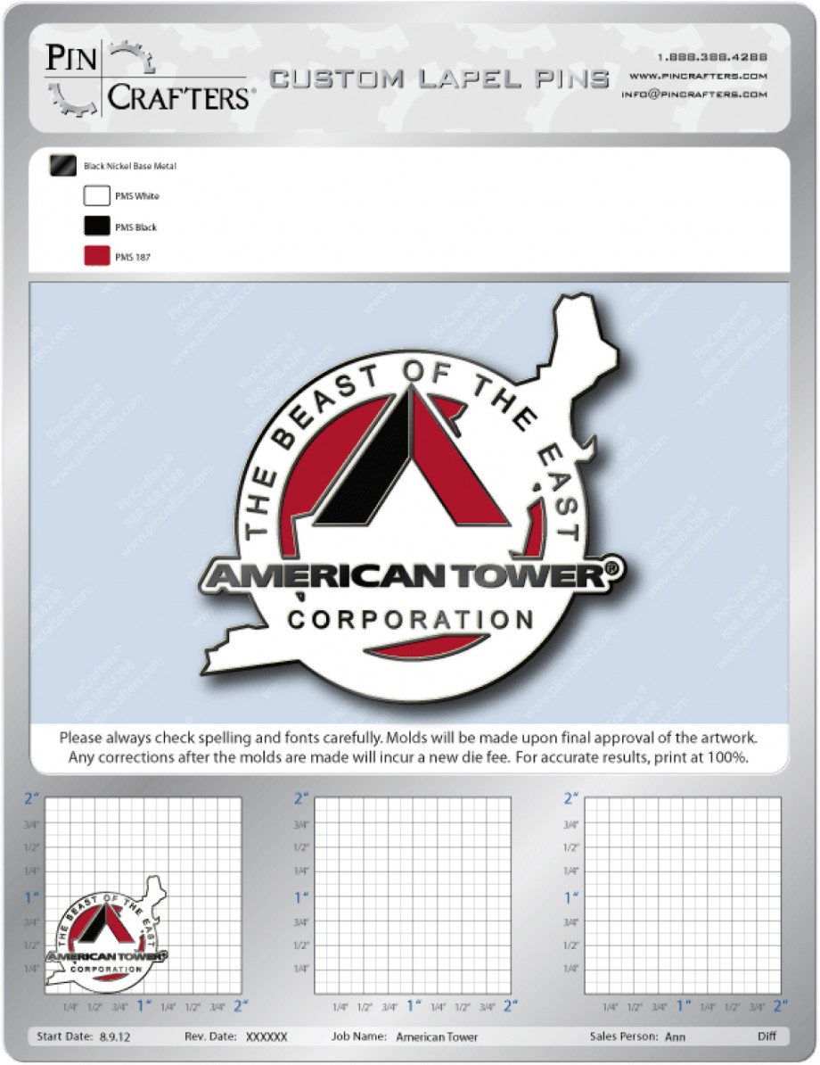 American Tower Lapel Pin - 